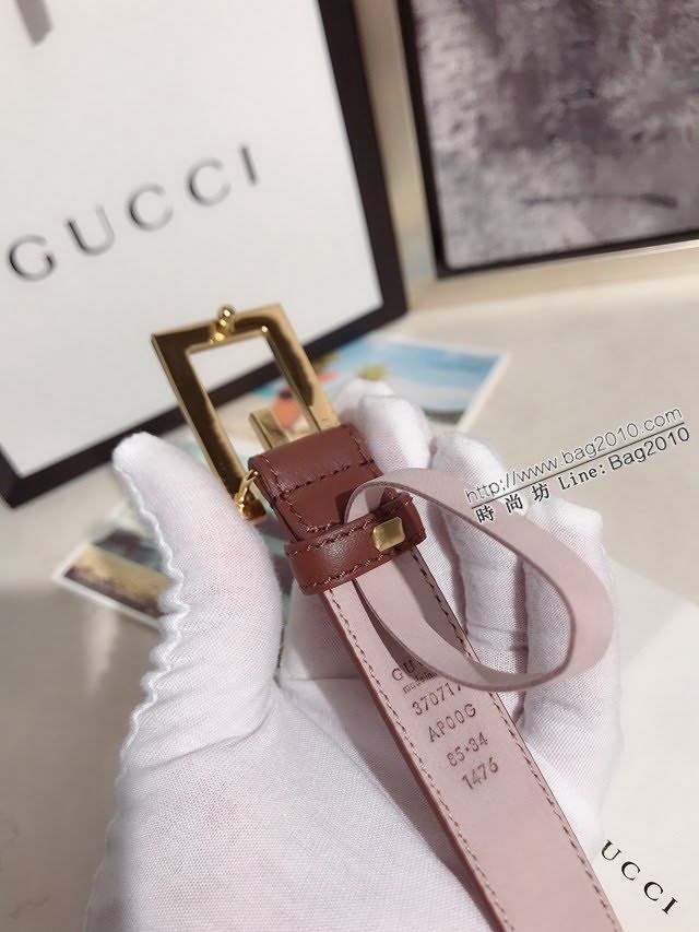 Gucci經典皮帶 古奇方扣牛皮腰帶  jjp2039